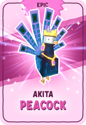 Carta de Akita, pavo real épico